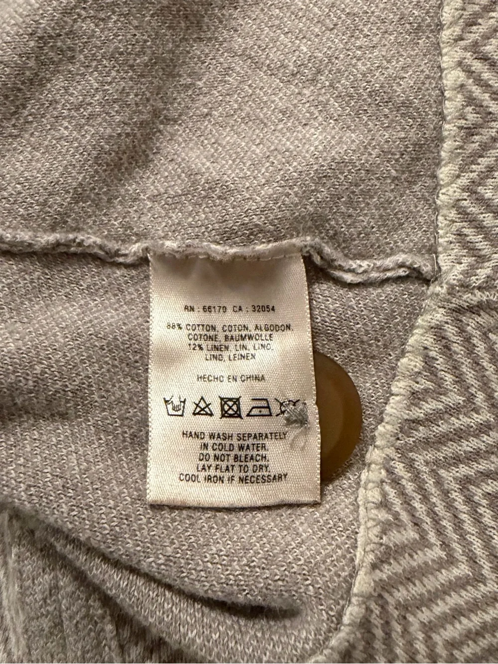 Anthropologie Rosie Neira Herringbone Knit Blazer 88% Cotton Size Large